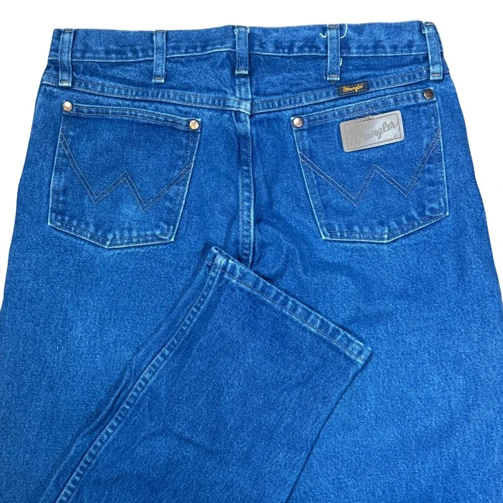 Vintage 90s Wrangler Jeans Classic Fit Straight Leg Denim‎ Pants Dark Wash 33x31